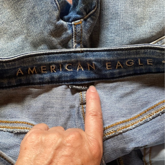 American Eagle AirFlex Distressed Denim Shorts Men’s Size 30 Raw Hem Stretch - Picture 8 of 9